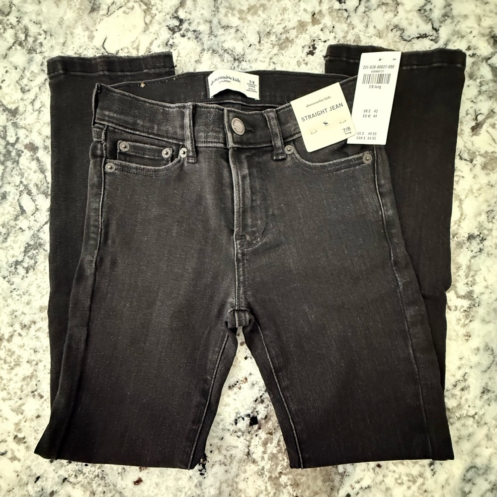 Abercrombie Kids Black Straight Leg Jeans
